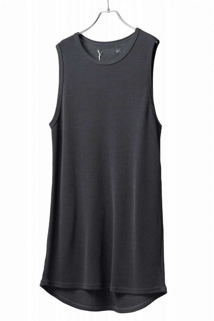 A.F ARTEFACT LONG LENGTH TANK TOP / RIB KNIT JERSEY (D.GREY)