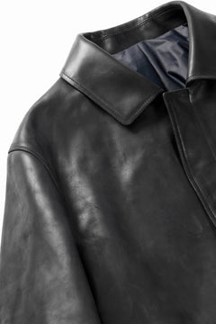 Load image into Gallery viewer, ierib EX-Collared Zip Jacket / Horse Nubuck Leather (BLACK)