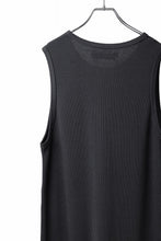 画像をギャラリービューアに読み込む, A.F ARTEFACT LONG LENGTH SLEEVELESS TOP / RIB KNIT JERSEY (D.GREY)