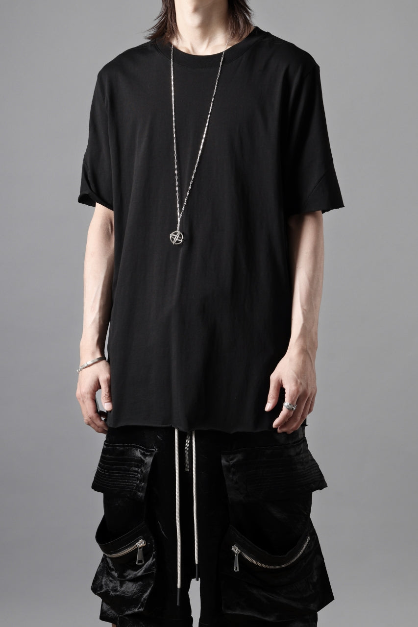 画像をギャラリービューアに読み込む, thom/krom STITCHING BASIC FIT T-SHIRT / SILKY COTTON JERSEY (BLACK)