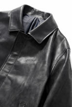 Load image into Gallery viewer, ierib EX-Collared Zip Jacket / Horse Nubuck Leather (BLACK)