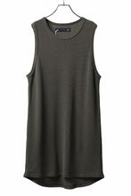 Load image into Gallery viewer, A.F ARTEFACT LONG LENGTH TANK TOP / RIB KNIT JERSEY (OLIVE)