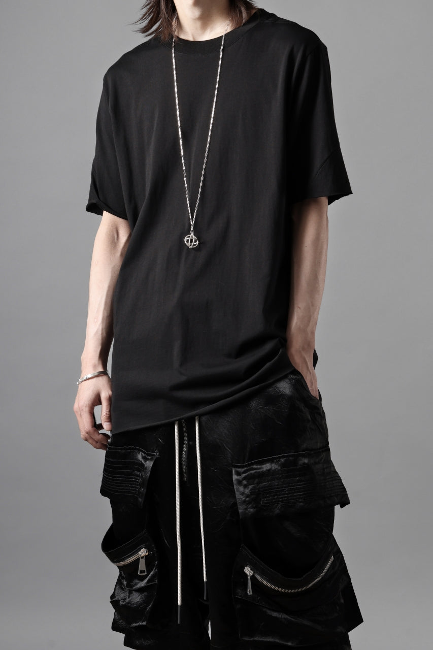 画像をギャラリービューアに読み込む, thom/krom STITCHING BASIC FIT T-SHIRT / SILKY COTTON JERSEY (BLACK)