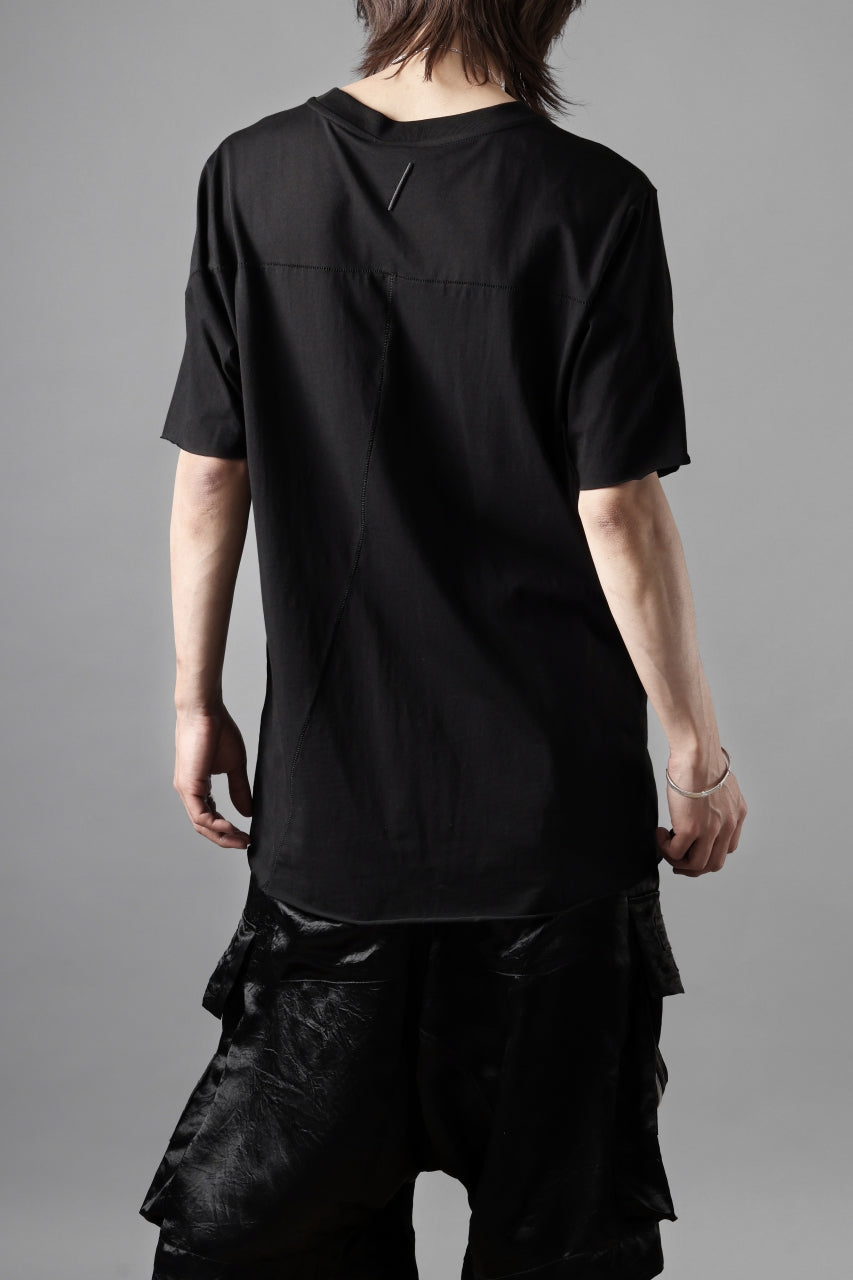 画像をギャラリービューアに読み込む, thom/krom STITCHING BASIC FIT T-SHIRT / SILKY COTTON JERSEY (BLACK)