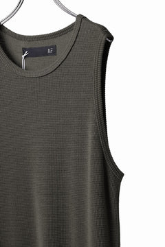 Load image into Gallery viewer, A.F ARTEFACT LONG LENGTH TANK TOP / RIB KNIT JERSEY (OLIVE)