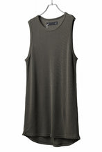 画像をギャラリービューアに読み込む, A.F ARTEFACT LONG LENGTH SLEEVELESS TOP / RIB KNIT JERSEY (OLIVE)