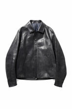 Load image into Gallery viewer, ierib EX-Collared Zip Jacket / Horse Nubuck Leather (BLACK)