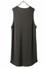 画像をギャラリービューアに読み込む, A.F ARTEFACT LONG LENGTH SLEEVELESS TOP / RIB KNIT JERSEY (OLIVE)