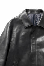 Load image into Gallery viewer, ierib EX-Collared Zip Jacket / Horse Nubuck Leather (BLACK)