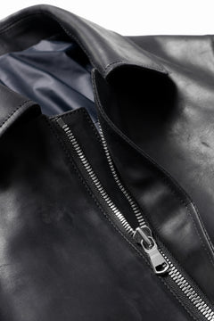 Load image into Gallery viewer, ierib EX-Collared Zip Jacket / Horse Nubuck Leather (BLACK)