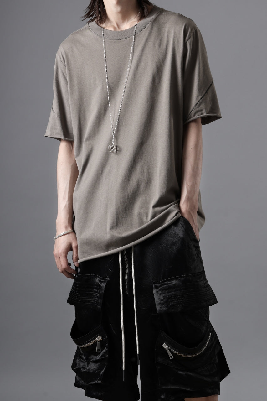 thom/krom STITCHING BASIC FIT T-SHIRT / SILKY COTTON JERSEY (ROCK)