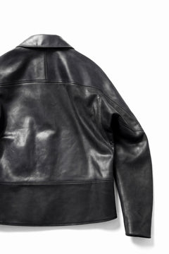 Load image into Gallery viewer, ierib EX-Collared Zip Jacket / Horse Nubuck Leather (BLACK)