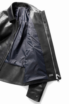 Load image into Gallery viewer, ierib EX-Collared Zip Jacket / Horse Nubuck Leather (BLACK)