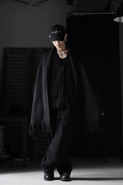画像をギャラリービューアに読み込む, th products Inflated Cardigan / 1/4.5 kasuri loop knit (black)