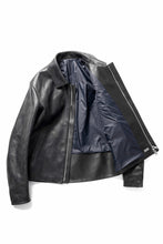 Load image into Gallery viewer, ierib EX-Collared Zip Jacket / Horse Nubuck Leather (BLACK)