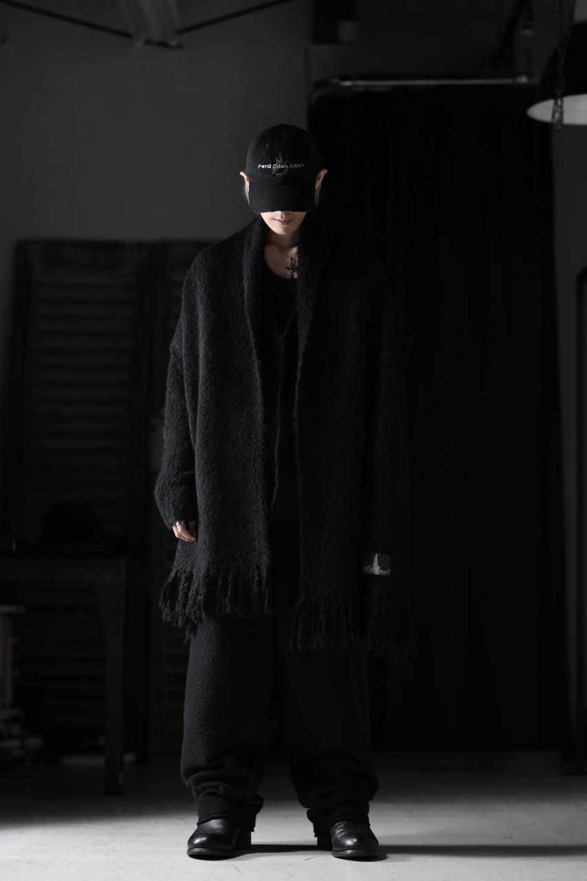 th products Inflated Cardigan / 1/4.5 kasuri loop knit (black)