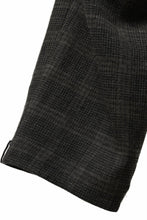 Load image into Gallery viewer, Y&#39;s for men CHECK WIDE PANTS with HEM TUB / JP INK DYED LINEN / WOOL (BROWN)