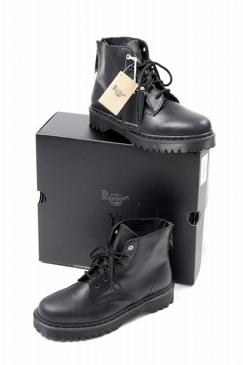 Y's x Dr. Martens 6 EYES BACK ZIP BOOTS 101 / CLASSIC CALF LEATHER (BLACK)