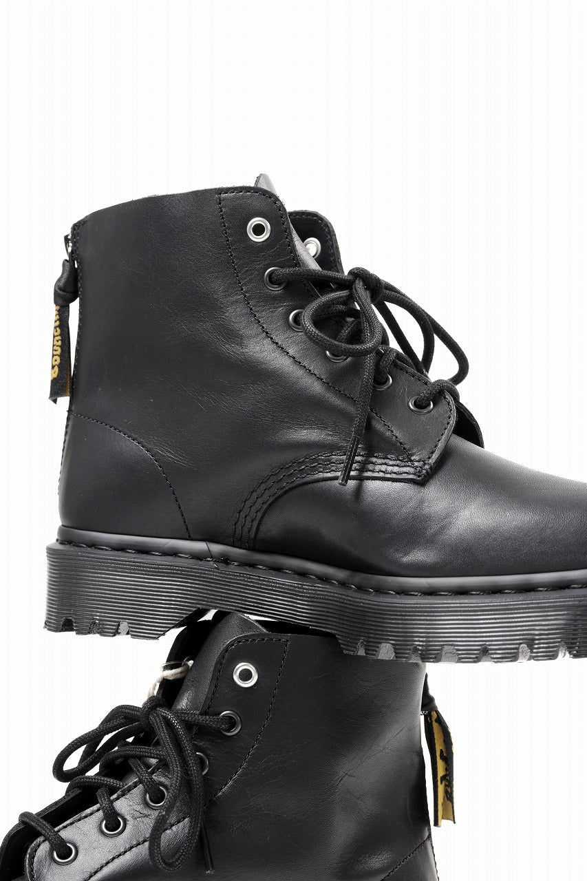 Y's x Dr. Martens 6 EYES BACK ZIP BOOTS 101 / CLASSIC CALF LEATHER (BLACK)