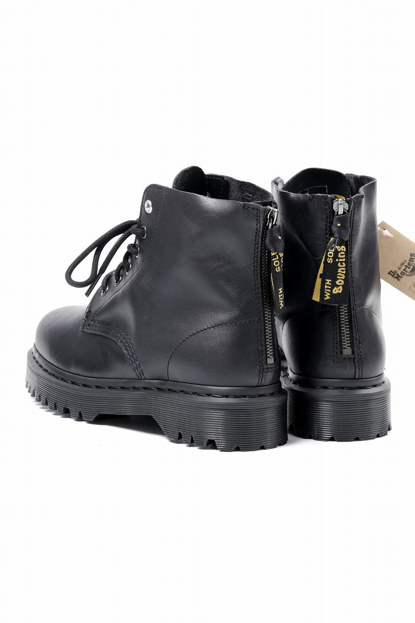 Y's x Dr. Martens 6 EYES BACK ZIP BOOTS 101 / CLASSIC CALF LEATHER (BLACK)