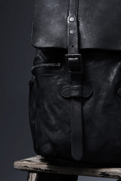 Load image into Gallery viewer, ISAMU KATAYAMA BACKLASH MILITARY FLAP DAYPACK / JAPAN DOUBLE SHOULDER OBJECT DYED (BLACK)