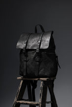 Load image into Gallery viewer, ISAMU KATAYAMA BACKLASH MILITARY FLAP DAYPACK / JAPAN DOUBLE SHOULDER OBJECT DYED (BLACK)