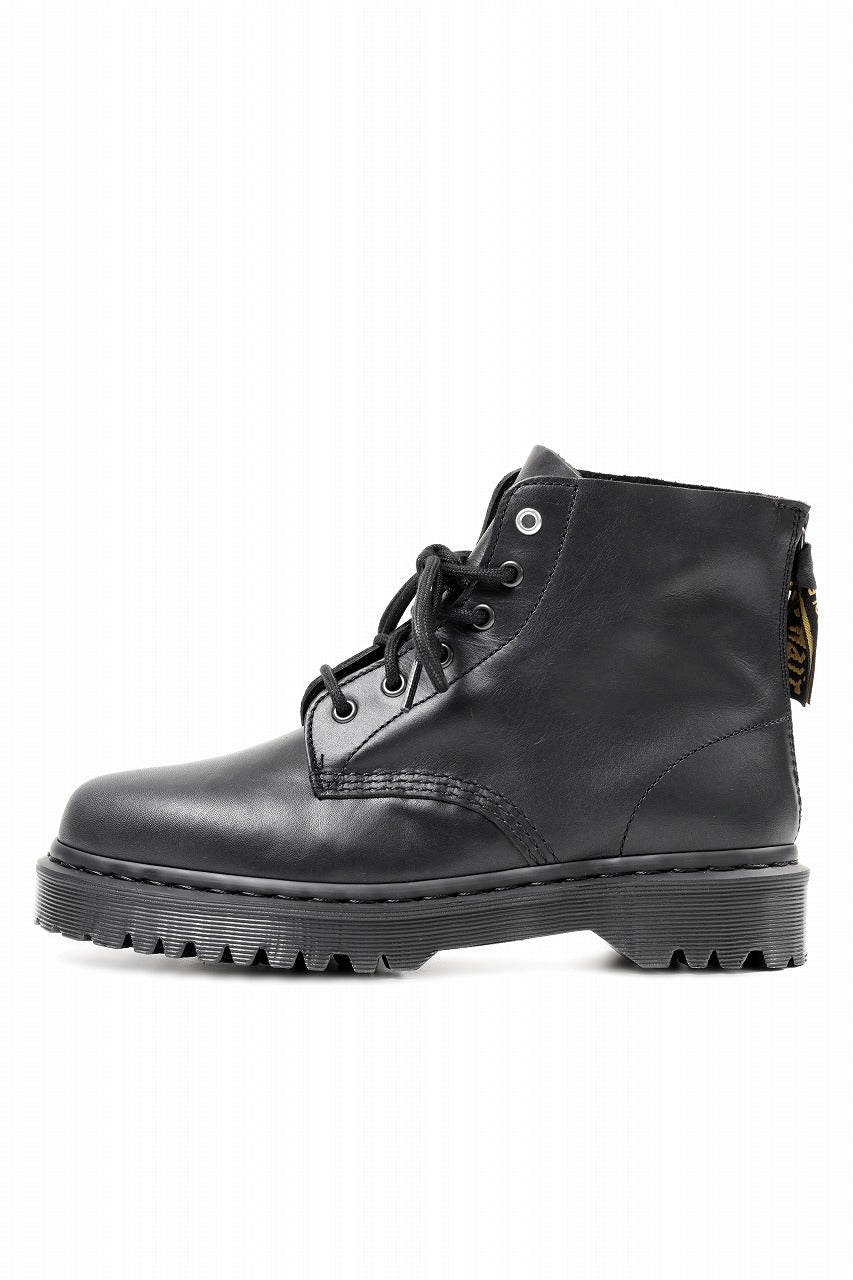 Y's x Dr. Martens 6 EYES BACK ZIP BOOTS 101 / CLASSIC CALF LEATHER (BLACK)