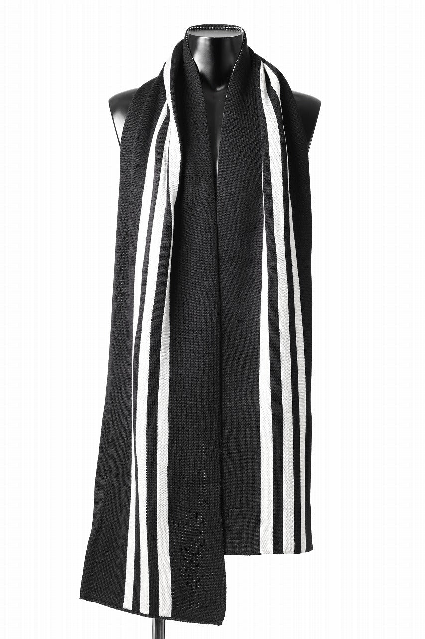 Y-3 Yohji Yamamoto 3 STRIPE SCARF (BLACK)