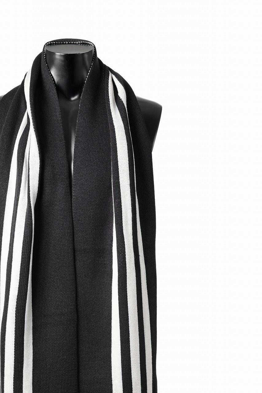 Y-3 Yohji Yamamoto 3 STRIPE SCARF (BLACK)