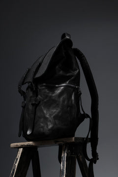 Load image into Gallery viewer, ISAMU KATAYAMA BACKLASH MILITARY FLAP DAYPACK / JAPAN DOUBLE SHOULDER OBJECT DYED (BLACK)