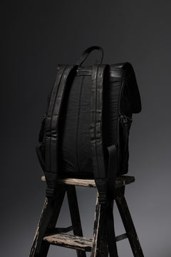 Load image into Gallery viewer, ISAMU KATAYAMA BACKLASH MILITARY FLAP DAYPACK / JAPAN DOUBLE SHOULDER OBJECT DYED (BLACK)