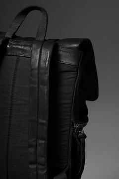 Load image into Gallery viewer, ISAMU KATAYAMA BACKLASH MILITARY FLAP DAYPACK / JAPAN DOUBLE SHOULDER OBJECT DYED (BLACK)