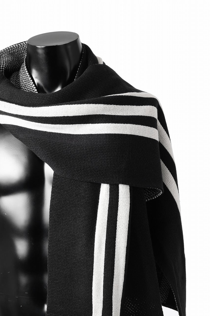 Y-3 Yohji Yamamoto 3 STRIPE SCARF (BLACK)