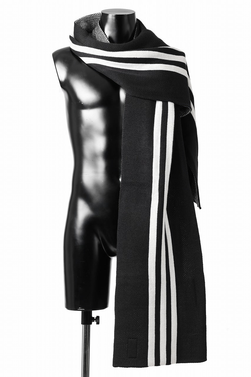 Y-3 Yohji Yamamoto 3 STRIPE SCARF (BLACK)