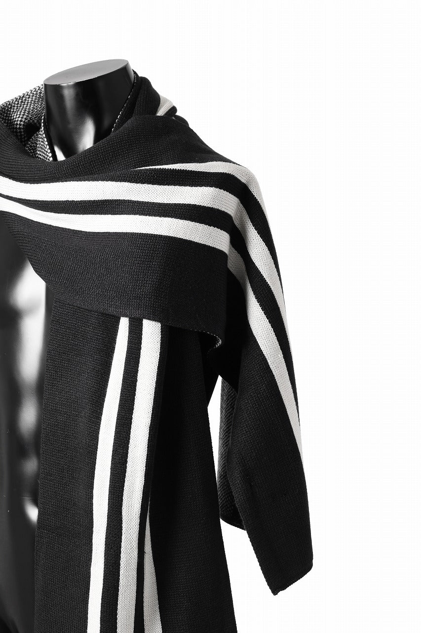 Load image into Gallery viewer, Y-3 Yohji Yamamoto 3 STRIPE SCARF (BLACK)