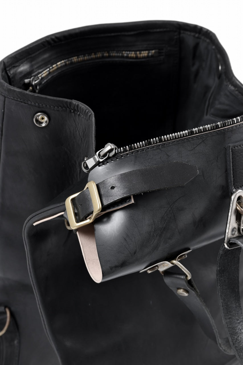 Load image into Gallery viewer, ierib exclusive Ruck Sack / Shell Cordoan + Shiny Horse Leather (BLACK)