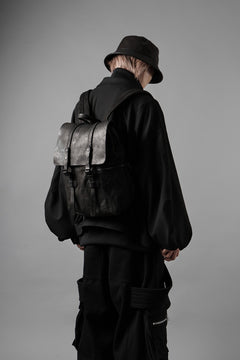 Load image into Gallery viewer, ISAMU KATAYAMA BACKLASH MILITARY FLAP DAYPACK / JAPAN DOUBLE SHOULDER OBJECT DYED (BLACK)