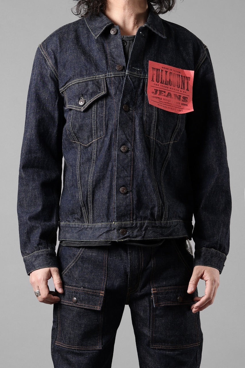 画像をギャラリービューアに読み込む, FULLCOUNT 2101W Type-3 Jean Jacket / 13.7oz Zimbabwe Selvedge Denim (INDIGO BLUE / ONE WASHED)