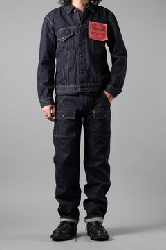 画像をギャラリービューアに読み込む, FULLCOUNT 2101W Type-3 Jean Jacket / 13.7oz Zimbabwe Selvedge Denim (INDIGO BLUE / ONE WASHED)