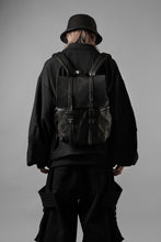 Load image into Gallery viewer, ISAMU KATAYAMA BACKLASH MILITARY FLAP DAYPACK / JAPAN DOUBLE SHOULDER OBJECT DYED (BLACK)