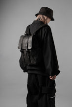 Load image into Gallery viewer, ISAMU KATAYAMA BACKLASH MILITARY FLAP DAYPACK / JAPAN DOUBLE SHOULDER OBJECT DYED (BLACK)