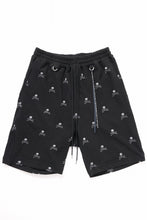 画像をギャラリービューアに読み込む, mastermind JAPAN SKULL MONOGRAM PILE SHORTS / REGULAR FIT (BLACK)