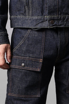 画像をギャラリービューアに読み込む, FULLCOUNT 1246W Bush Pants / 13.7oz Zimbabwe Selvedge Denim (INDIGO BLUE / ONE WASHED)