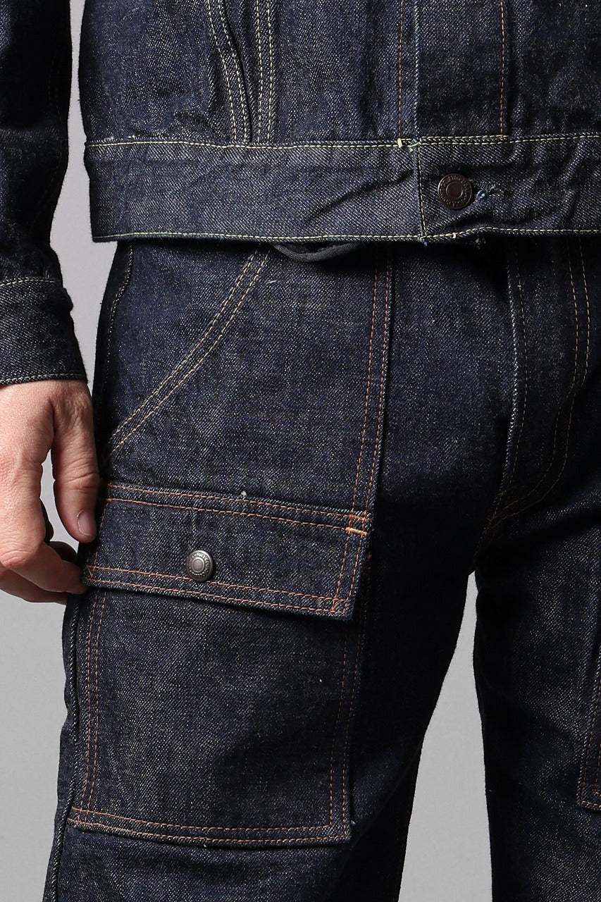 画像をギャラリービューアに読み込む, FULLCOUNT 1246W Bush Pants / 13.7oz Zimbabwe Selvedge Denim (INDIGO BLUE / ONE WASHED)