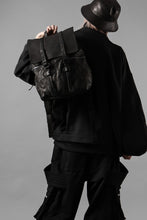 画像をギャラリービューアに読み込む, ISAMU KATAYAMA BACKLASH MILITARY FLAP DAYPACK / JAPAN DOUBLE SHOULDER OBJECT DYED (BLACK)