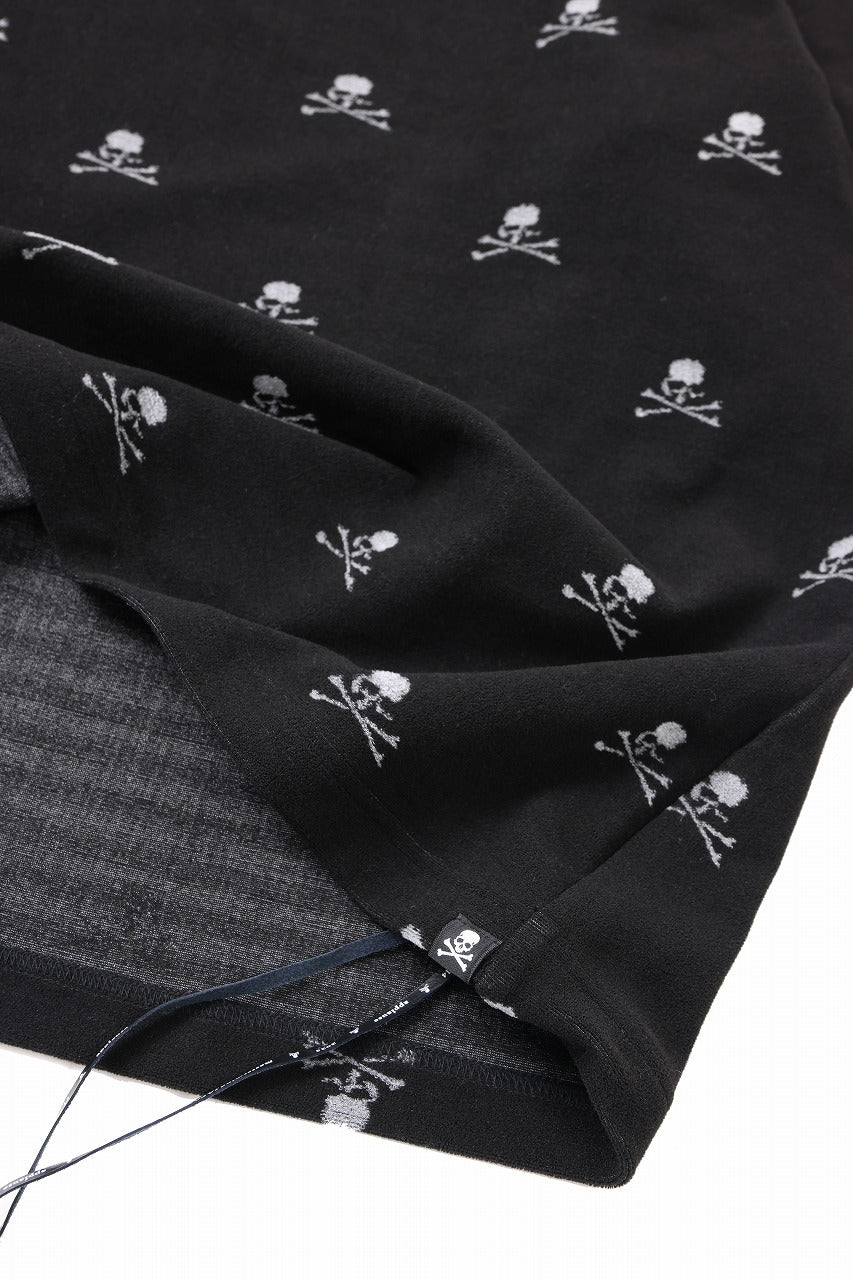 mastermind JAPAN SKULL MONOGRAM PILE SS TEE / BOXY FIT (BLACK)