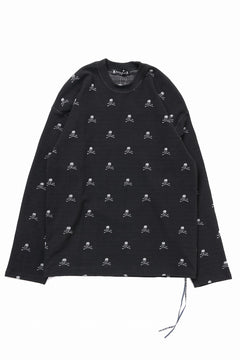 画像をギャラリービューアに読み込む, mastermind JAPAN SKULL MONOGRAM PILE LS TEE / BOXY FIT (BLACK)