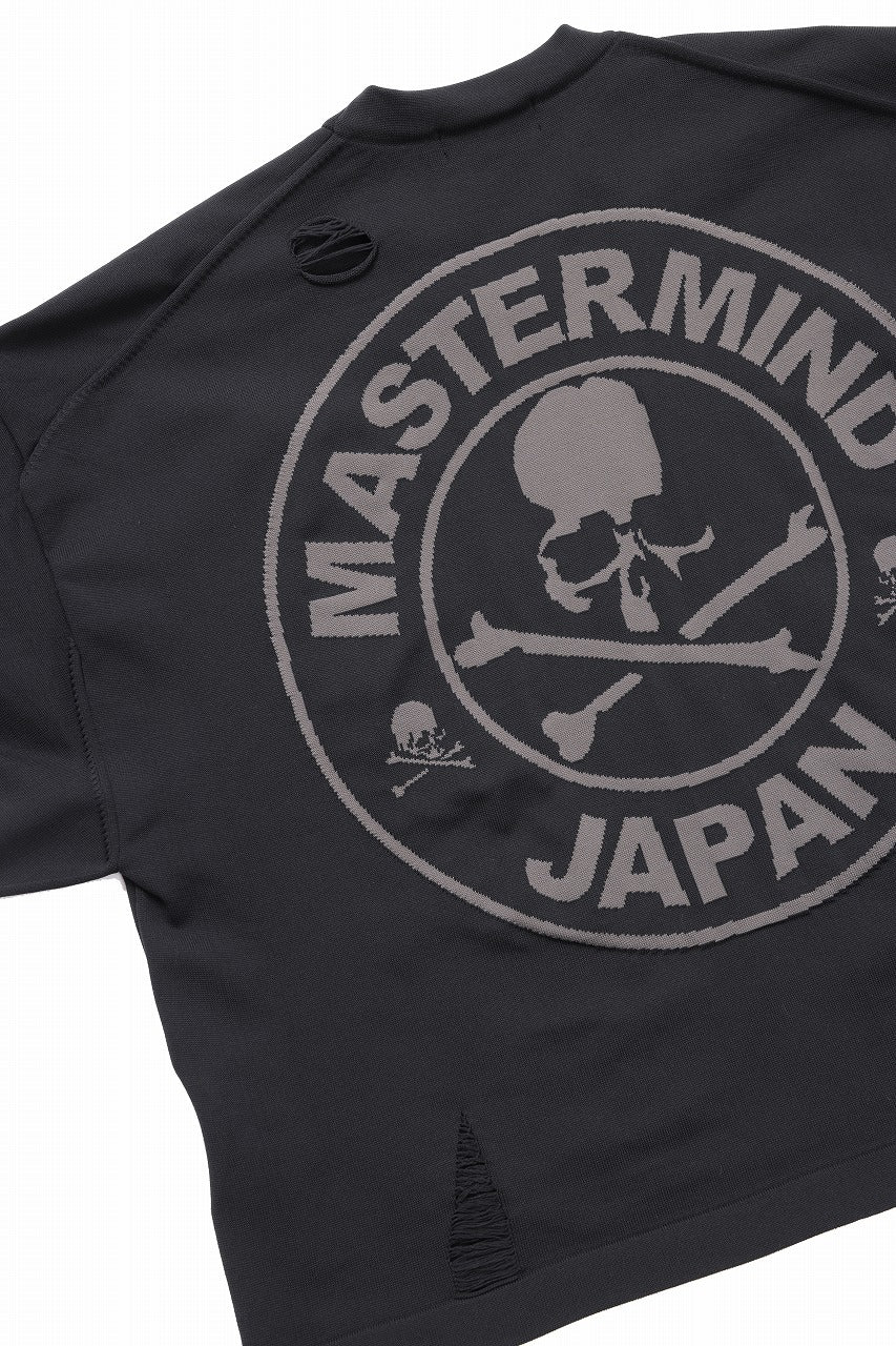 mastermind JAPAN INTARSIA SS KNIT SWEATER / OVERSIZED (BLACK)