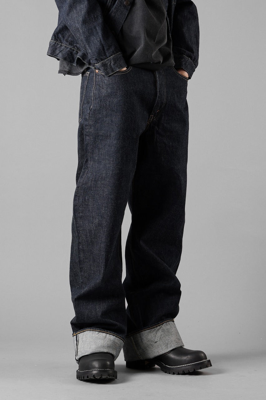画像をギャラリービューアに読み込む, FULLCOUNT 0107W MONROE Wide Straight Jeans / 13.7oz Zimbabwe Selvedge Denim (INDIGO BLUE / ONE WASHED)