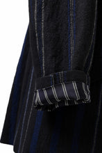 画像をギャラリービューアに読み込む, Y&#39;s for men 3B PEAKED LAPEL JACKET / WOOL SURGE STRIPE (BLACK)